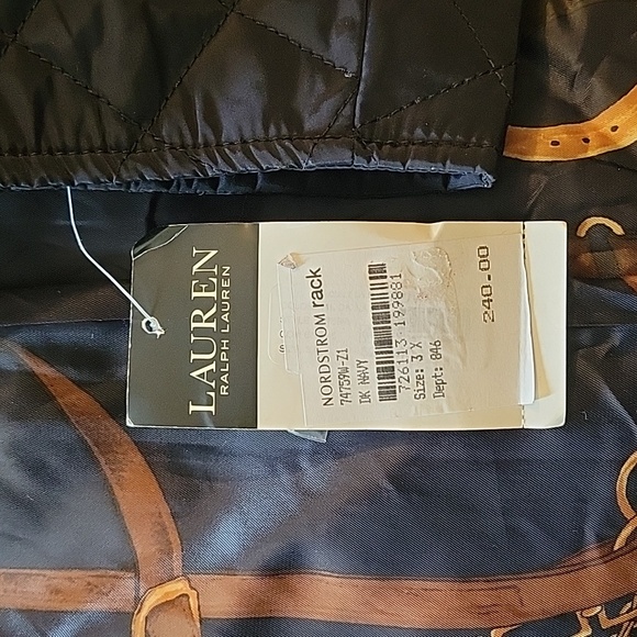 Lauren by Ralph Lauren navy blue quilted coat women's size 3x - Picture 4 of 5
